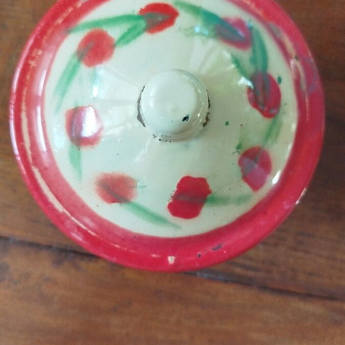 Enamel spice box like new vintage from Oman