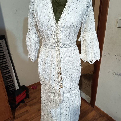 Women's white dress, size S-M
