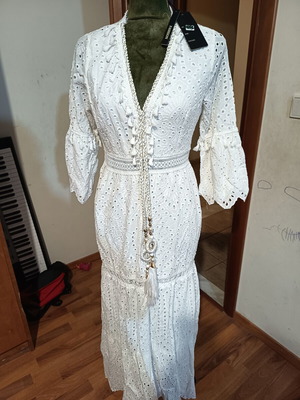 Women's white dress, size S-M