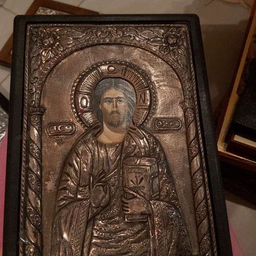 Christ Icon made of genuine silver