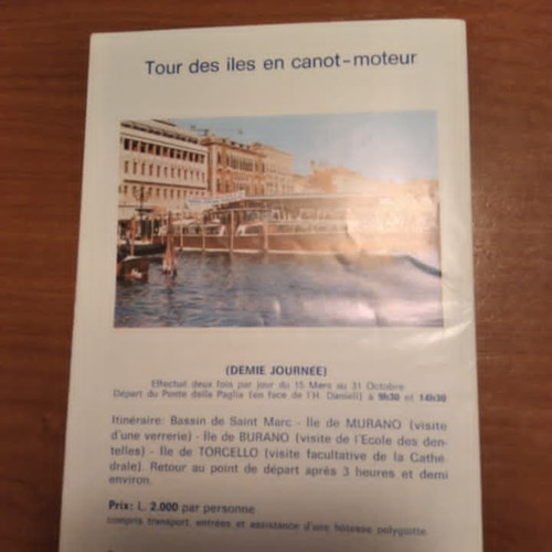 Vintage Venice Tourist Guide CIT 1978 in French with Tour Program and Ticket like new