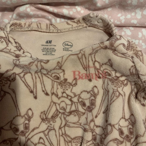 H&M Bambi baby set used, organic cotton, up to 6 months