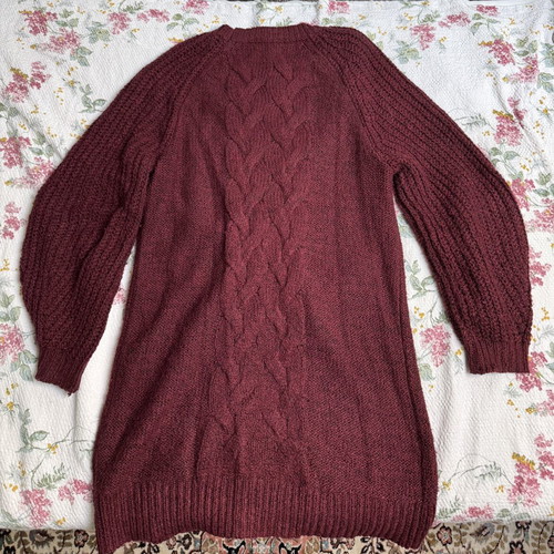 American Eagle burgundy sweater dress, size Small
