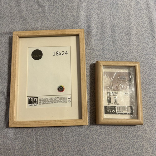 Wooden frames new, wall or table mount, set of two