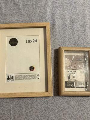 Wooden frames new, wall or table mount, set of two