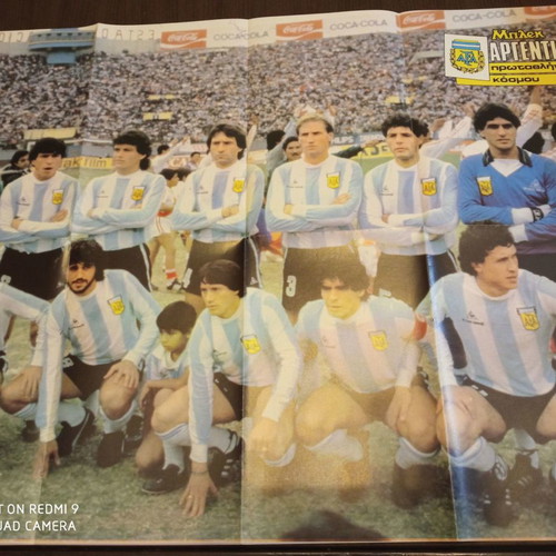Argentina - West Germany poster used, Mexico 86 from Blek magazine