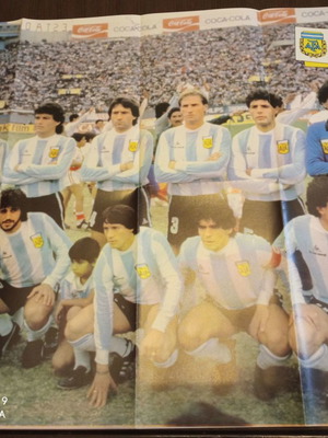 Argentina - West Germany poster used, Mexico 86 from Blek magazine