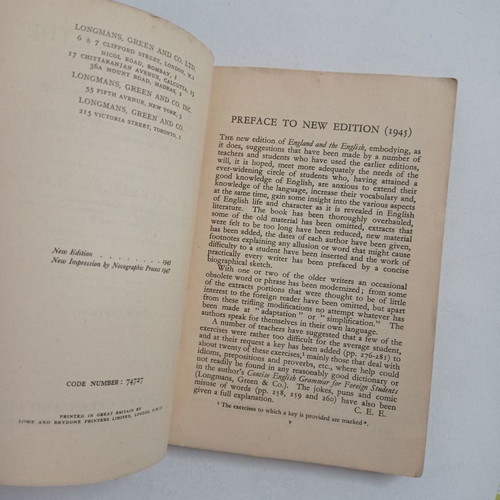 England and the English βιβλίο μεταχειρισμένο, C.E. Eckersley, 1945