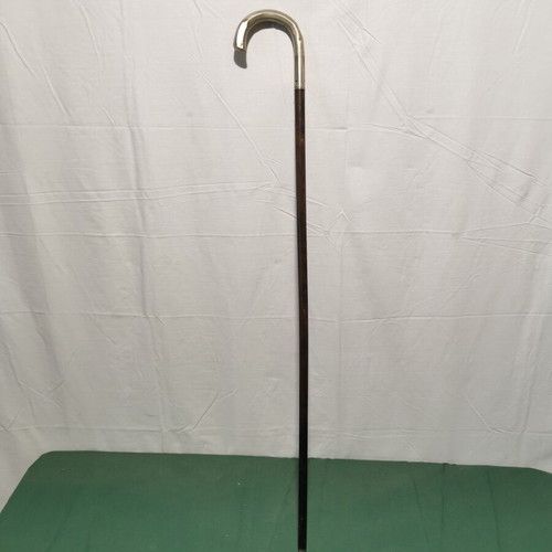 Wooden walking cane used with metal handle, 1920