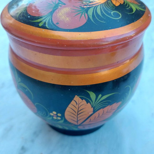 Russian Khokhloma set new, 9 pieces, traditional wooden