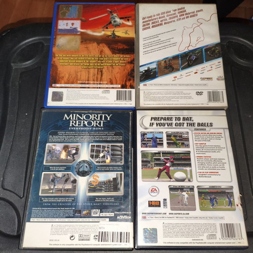 Παιχνίδια PlayStation 2 μεταχειρισμένα, πακέτο με Minority Report, Cricket 2002, Guerilla Strike, Riding Spirits 2