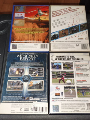 Παιχνίδια PlayStation 2 μεταχειρισμένα, πακέτο με Minority Report, Cricket 2002, Guerilla Strike, Riding Spirits 2