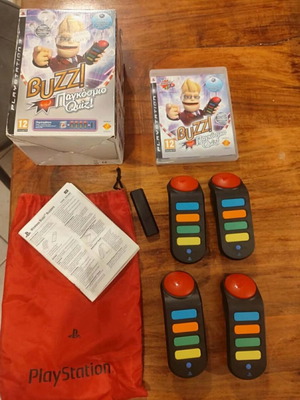 Buzz PlayStation 3 game with buzzers boxed used