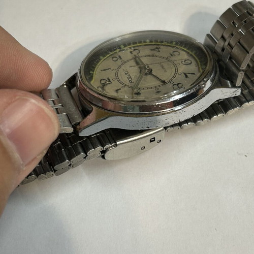 Poljot Signal mechanical wristwatch with alarm used, white and silver