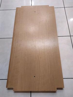 Shelf with double melamine like new, beech color with wooden side
