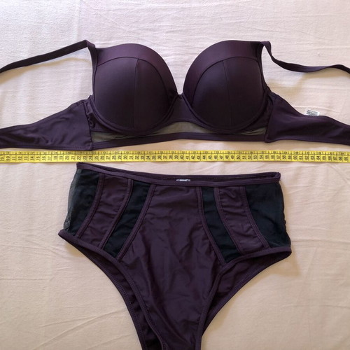 Sogno d’Oro purple bikini with black mesh, size 48