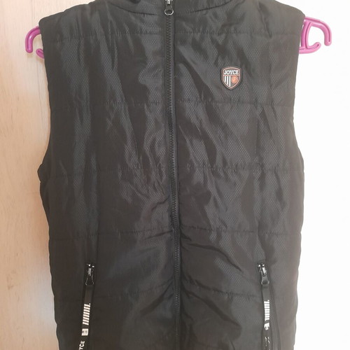 Joyce sleeveless hooded jacket size 14, used, black