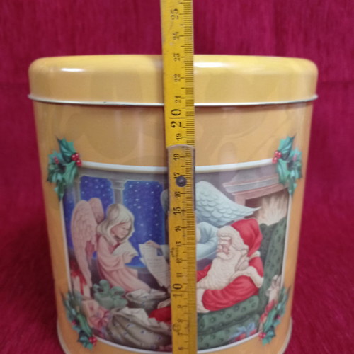 Large Christmas metal box used