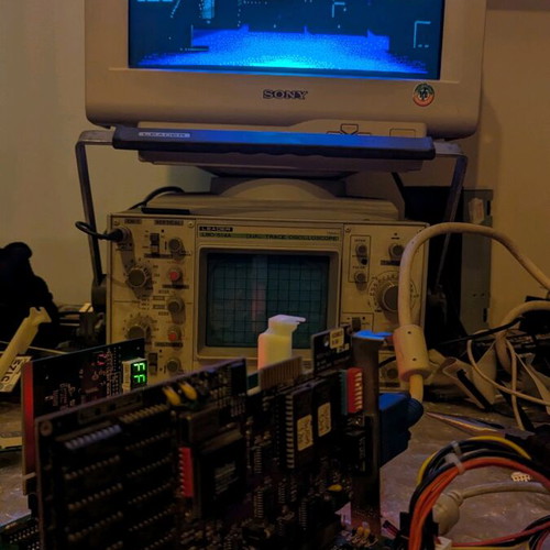 VGA 1024i Retro Headland HT208 Video7 ISA 16-bit graphics card used