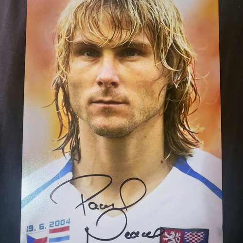 Pavel Nedved authentic autograph on 12x8 photo new with certificate