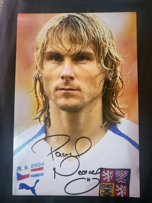 Pavel Nedved authentic autograph on 12x8 photo new with certificate