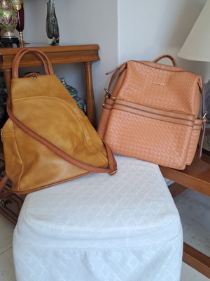 Backpacks new, set of 2, beige