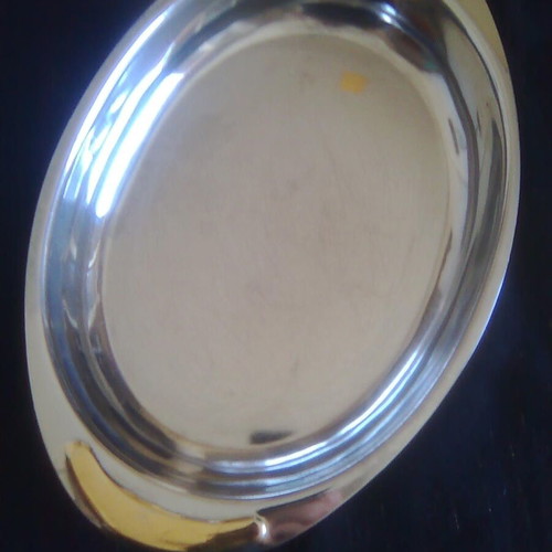 Silver-plated serving trays set of 3 with spatula and knife