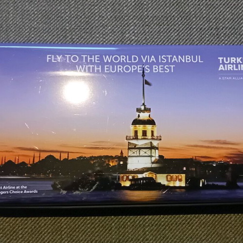 Turkish Airlines collectible travel kit new in metal tin with slippers