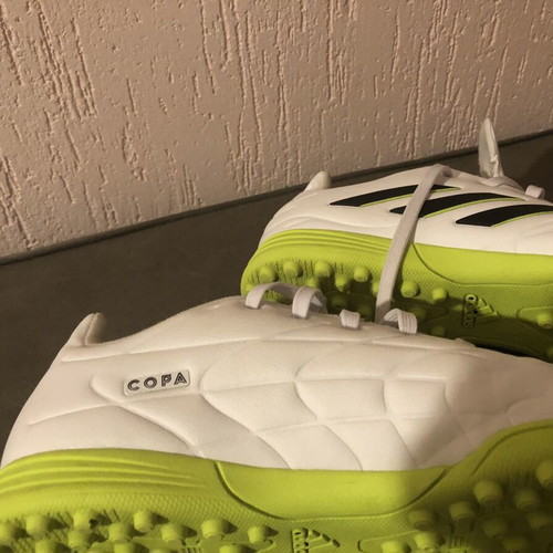 Adidas Copa Pure.3 Turf football shoes like new, white and neon green