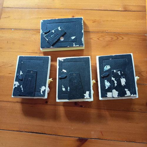 Set of 4 baby photo frames, 3 vertical and 1 horizontal