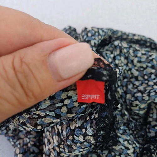 Esprit dress used spiderweb fabric black and blue size M