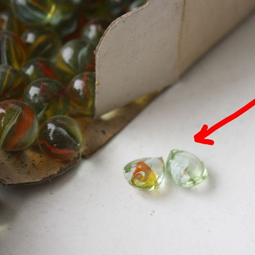 Vintage 80's marbles with box new, small old