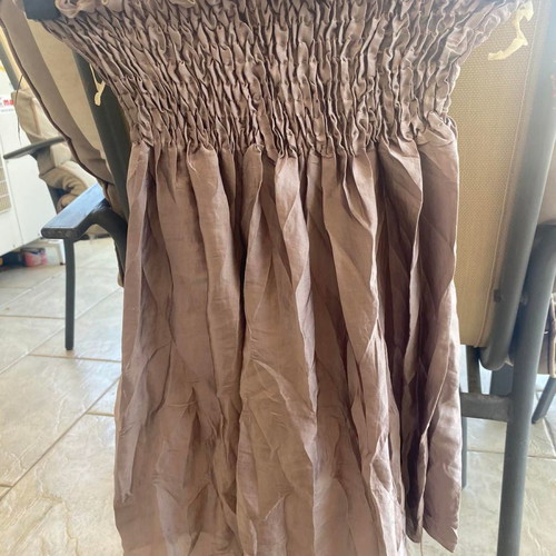 Satin blouse used in champagne color, size S
