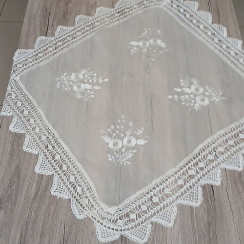 Handmade Soufli Silk Table Linen Set new, champagne color