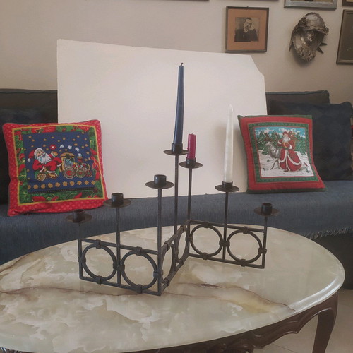 Metal Handmade 7-Candle Candlestick New