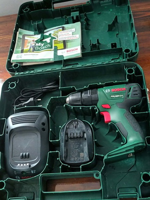 Κρουστικό δραπανοκατσάβιδο Bosch PSB_1800 Li-2 μεταχειρισμένο με ανακατασκευασμένη μπαταρία