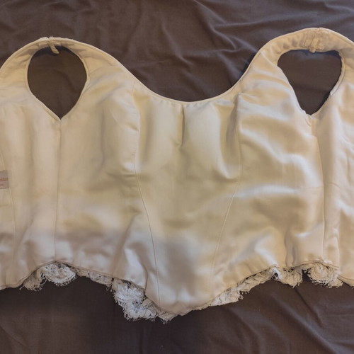 Handmade wedding dress like new, romantic, size S/M, cotton-silk