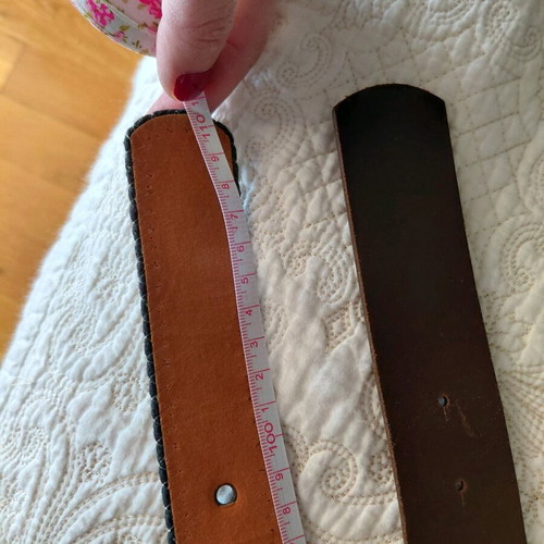 Brown leather belt like new size 80