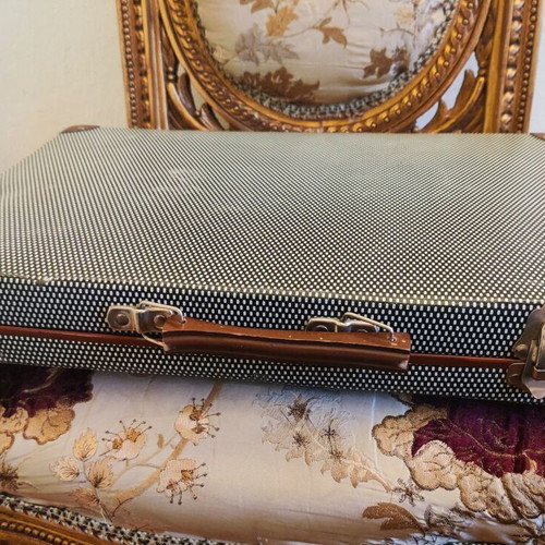 Old suitcase used vintage retro decor from 1950-60s