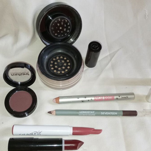 Benefit Colourpop Nyx Radiant Erre Due Seventeen cosmetics set used