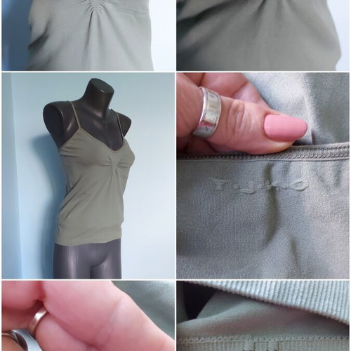 Only seamless branded top with shaping bra effect like new, pistachio