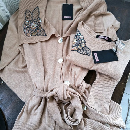 Women's knitted set new from cashmere, viscose, angora and nylon