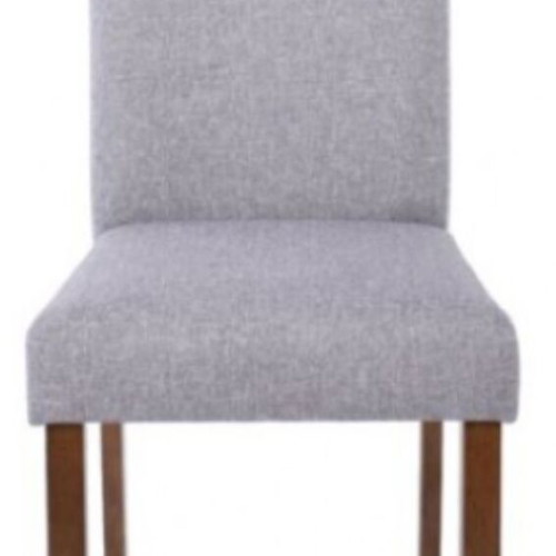 Fabric chairs gray with walnut legs new, pack of 6