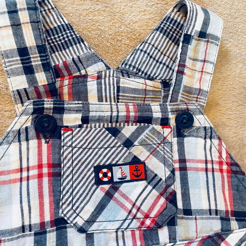 Little me overalls like new, set of 2, nautical style, cotton