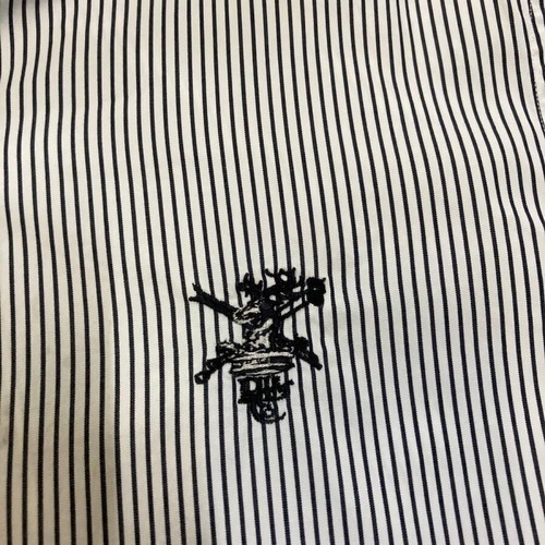 Ralph Lauren black and white striped dress shirt, M, embroidery