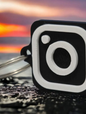 Instagram Logo NFC Tag Keychain new