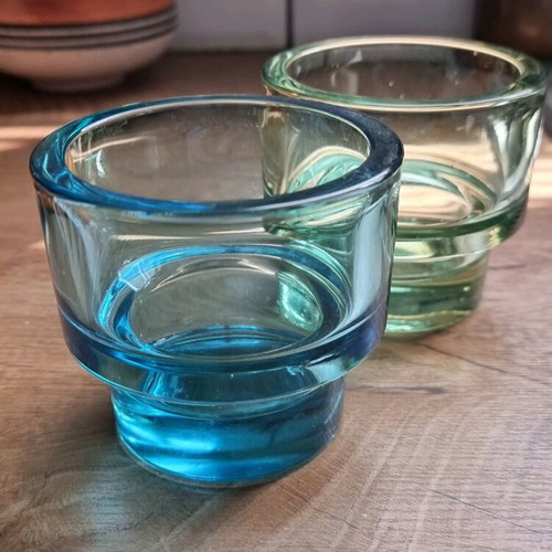 Glansig glass candlesticks set of 2 from Ikea like new