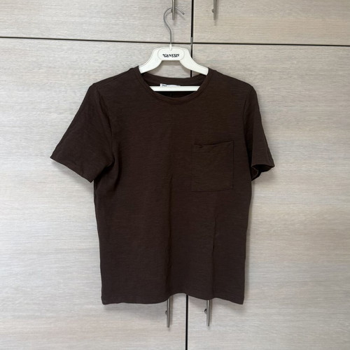 Zara choco brown cotton t-shirt size M like new