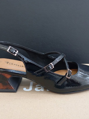 Tamaris slingback shoes new, low heel, soft sole, size 36, black
