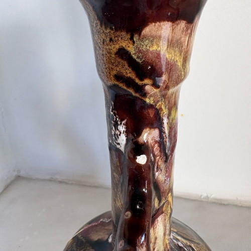 Vintage Vallauris ceramic jug used, height 27 cm